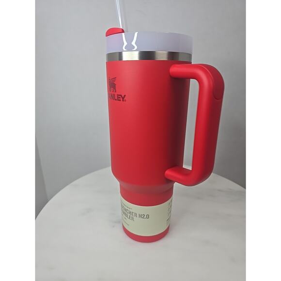 STANLEY Quencher H2.0 Tumbler with Handle and Straw 40 oz Flowstate Chili Red - Picture 8 of 13